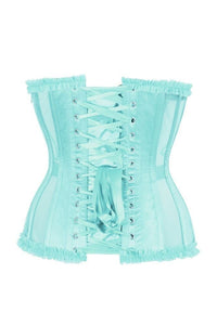 LIMITED EDITION Top Drawer Steel Boned Mint Green Mesh Underwire Burlesque Underbust Corset Cincher