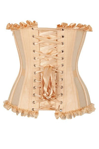 Top Drawer Steel Boned Nude Mesh Underwire Bustier Corset