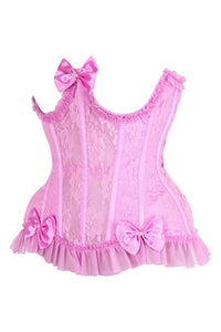 LIMITED EDITION Top Drawer Steel Boned Pink Lace Underwire Burlesque Underbust Corset Cincher