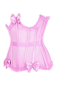 LIMITED EDITION Top Drawer Steel Boned Pink Mesh Underwire Burlesque Underbust Corset Cincher