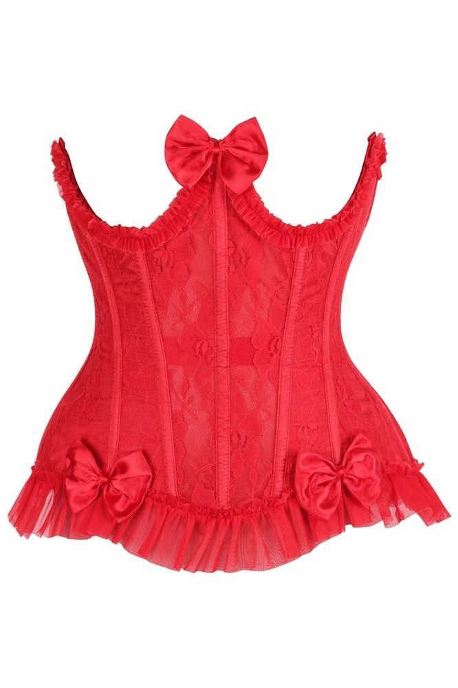 LIMITED EDITION Top Drawer Steel Boned Red Lace Underwire Burlesque Underbust Corset Cincher