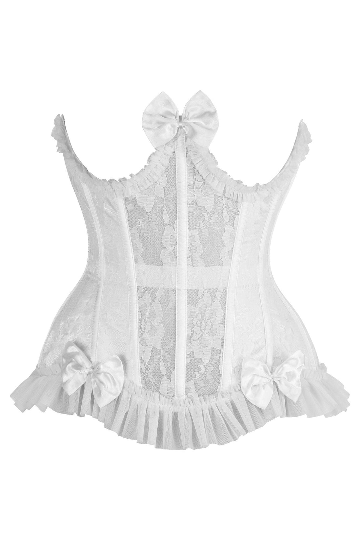 Top Drawer Winter Wonderland Princess Steel Boned Underbust Waist Cincher Corset