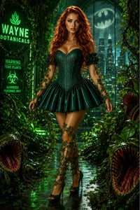 Top Drawer Toxic Ivy Enchantress Steel Boned Corset Dress