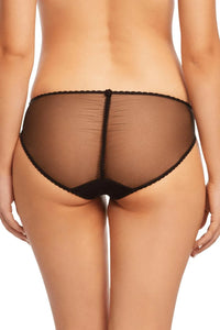 Dita Von Teese Tryst Leavers Lace Sheer Bikini Panty Black