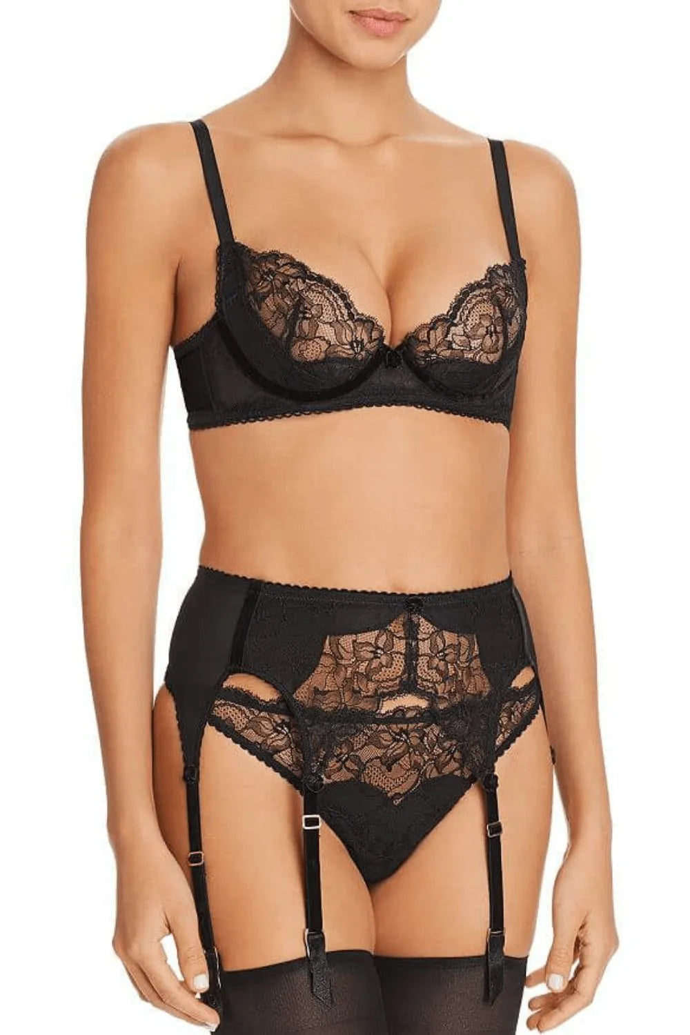 Dita Von Teese Tryst Leavers Lace Sheer Bikini Panty Black