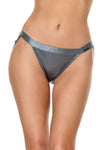 Pleasure Gunmetal Glam Chain Panty