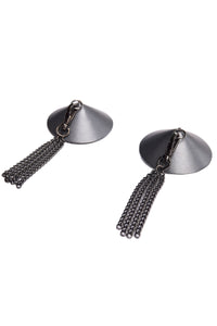 Pleasure Gunmetal Fringe Tassel Pasties