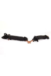 Pleasure Black Silky Smooth Rope Set Rose Gold Metal