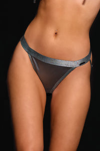 Pleasure Gunmetal Glam Chain Panty