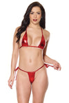 Ultra Sexy Micro Bikini Set Metallic Red