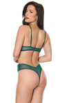 Holiday Green Lace Teddy