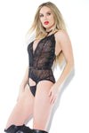 Coquette Dark Sexy Crotchless Teddy Black Darque
