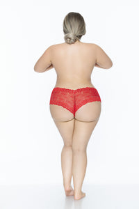 Escante Queen All Over Lace Boy Short Red