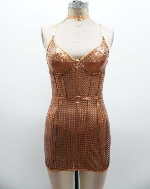 Escante Lingerie Precious Metals Mistress Liquid Chemise Bronze