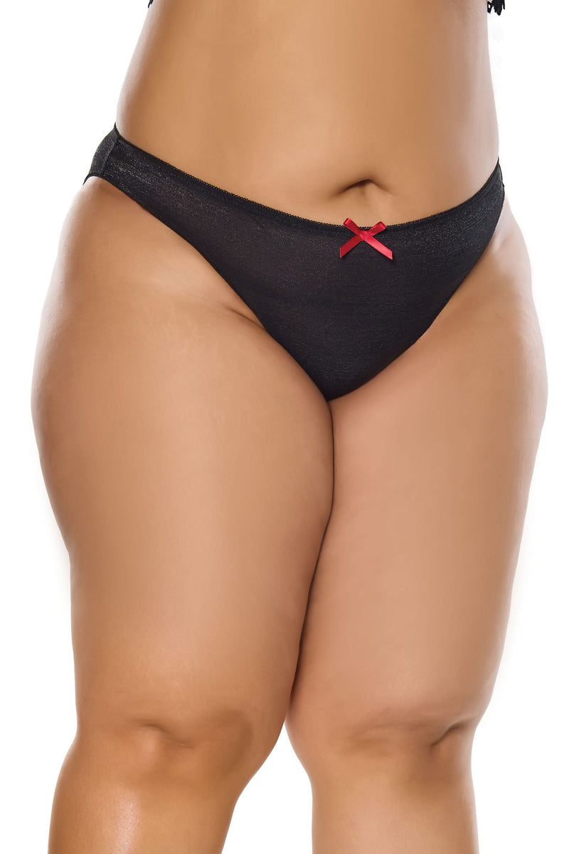 Ouvert Back Panty Black