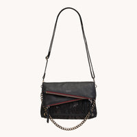 Dillon Sml Leather Crossbody Clutch Bag Midnight Marquise Black/Gunmetal