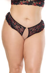 Valentine Hearts Crotchless Panty
