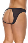 Ouvert Back Panty Black