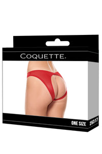 Ouvert Back Panty Red