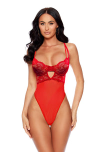 Escante Lace & Mesh Underwire Teddy