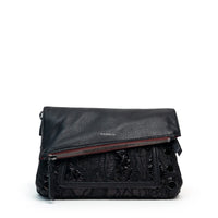Dillon Sml Leather Crossbody Clutch Bag Midnight Marquise Black/Gunmetal