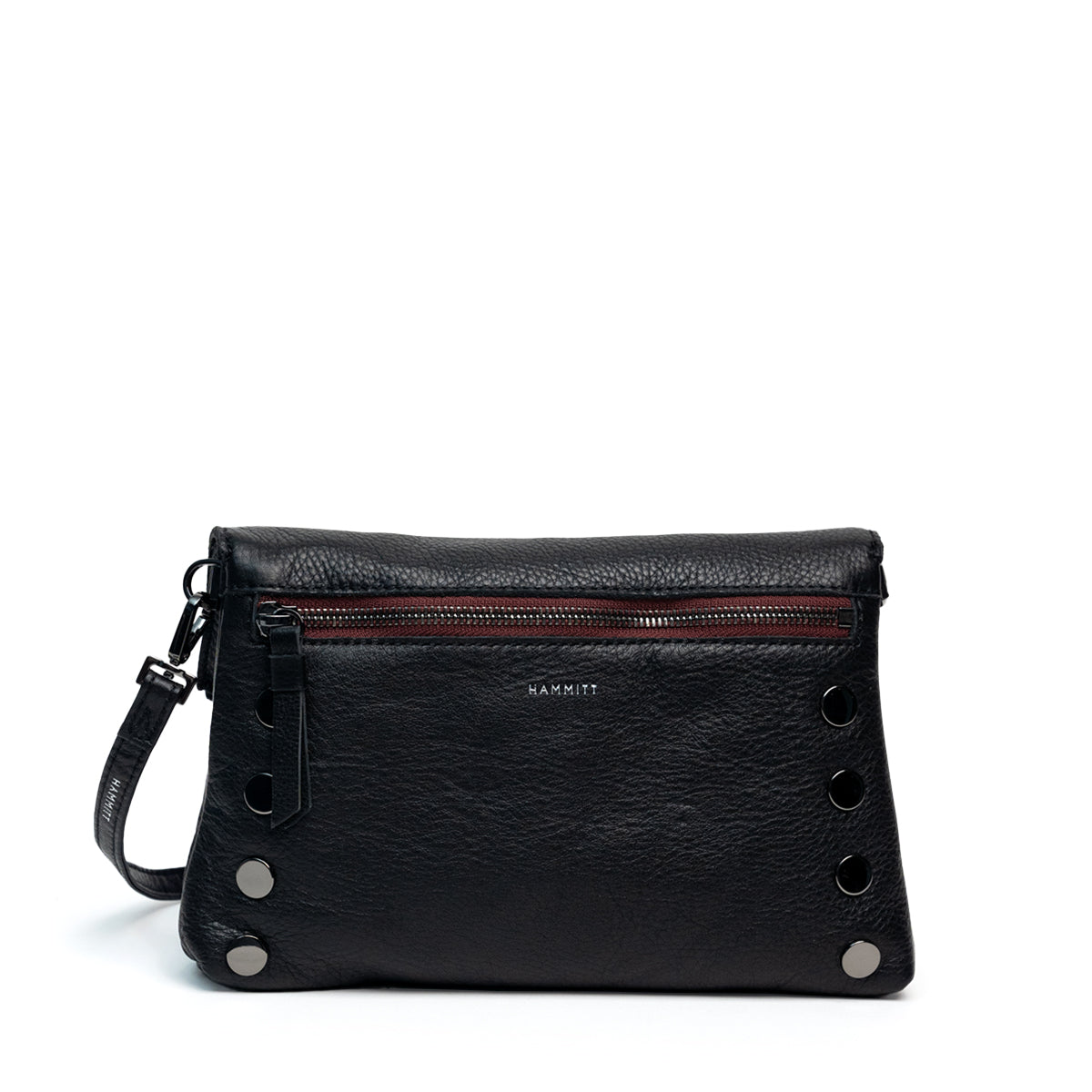 Dillon Sml Leather Crossbody Clutch Bag Midnight Marquise Black/Gunmetal