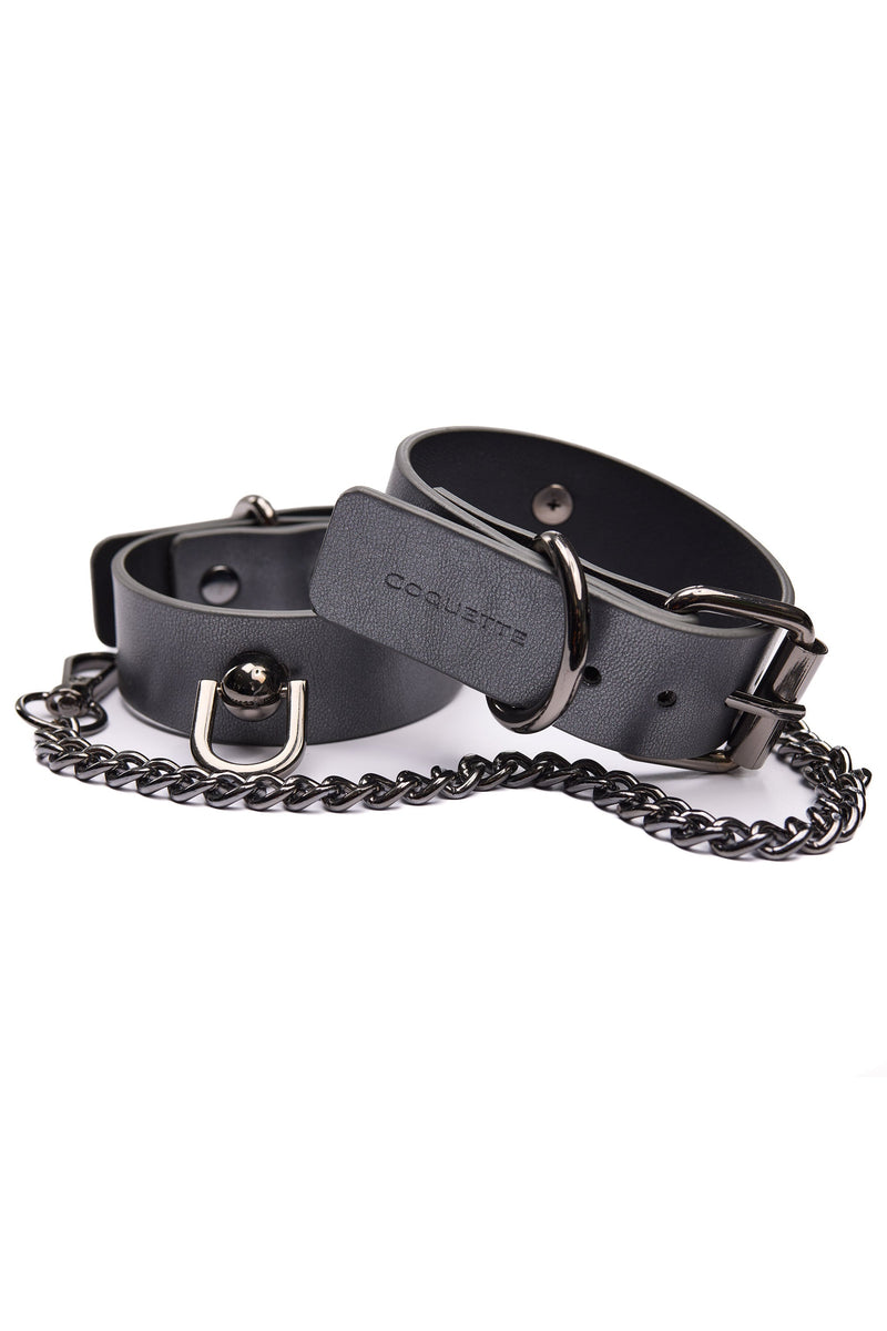 Pleasure Gunmetal Chain Wrist Cuffs