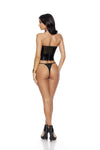 Escante Liquid Look Zipper Shorty Corset Black