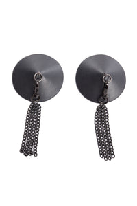 Pleasure Gunmetal Fringe Tassel Pasties
