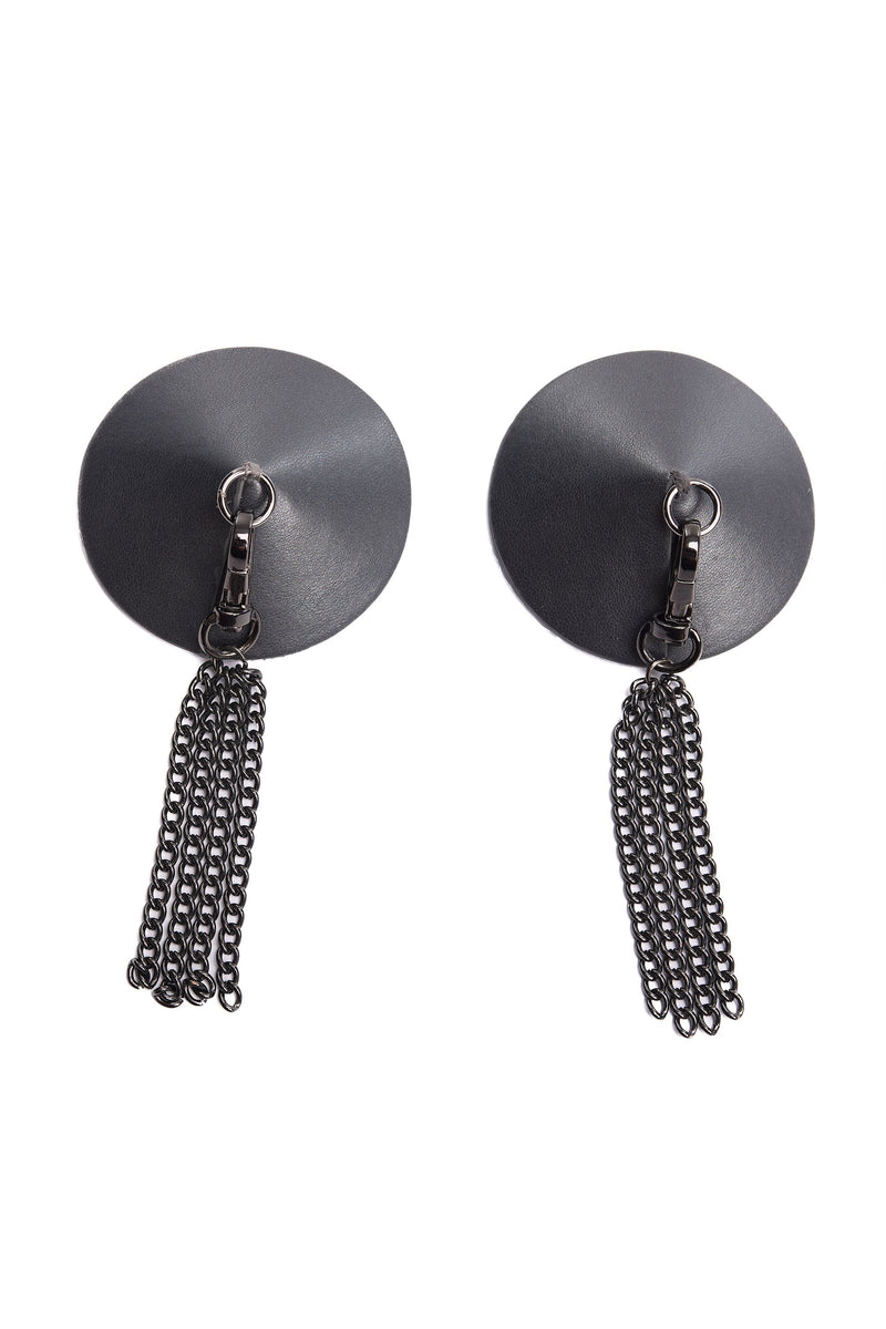 Pleasure Gunmetal Fringe Tassel Pasties