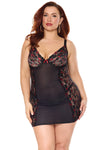 Valentine Lace Hearts Underwire Cups Chemise