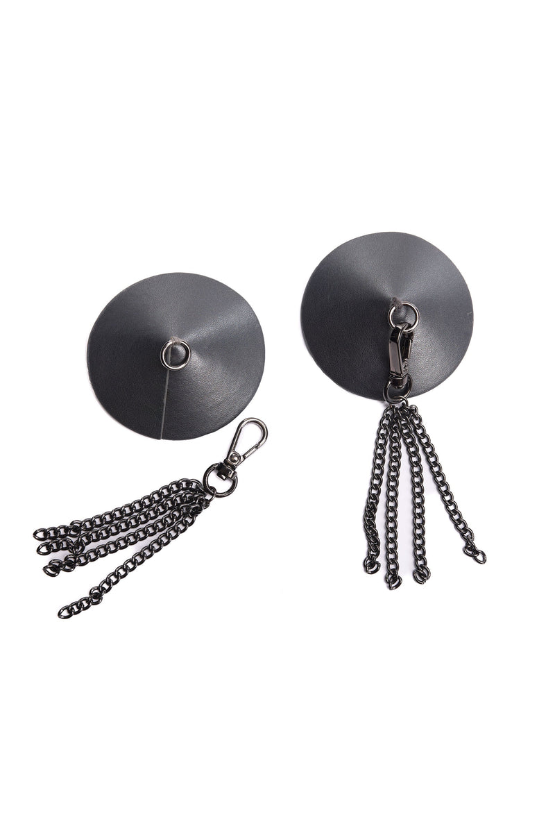 Pleasure Gunmetal Fringe Tassel Pasties