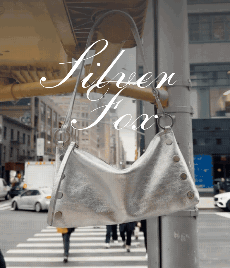 Hammitt Kyle Leather Shoulder Handbag Sidewalk Silver/Brushed Silver