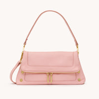 HAMMITT Beverly Leather Handbag Med Flamingo Pink/Brushed Gold