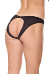 Ouvert Back Panty Black