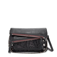 Dillon Sml Leather Crossbody Clutch Bag Midnight Marquise Black/Gunmetal