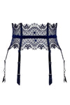 Dita Von Teese Vedette High Waisted Suspender Belt Navy