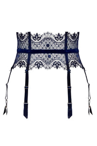 Dita Von Teese Vedette High Waisted Suspender Belt Navy