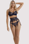 Dita Von Teese Vedette High Waisted Suspender Belt Navy