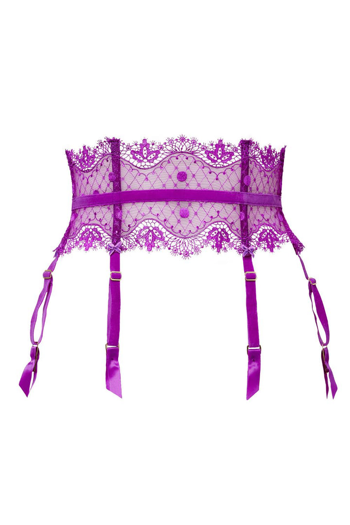 Vedette High Waisted Suspender Belt Shocking Violet-Dita Von Teese-Rebel Romance
