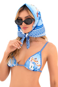 Mapale Versatile Square Scarf Worn as a Headwrap Bandana and Chic Bandeau