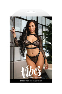 Fantasy Vibes Barbed Wire Bralette Bra Set