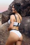Fantasy Vibes Drippin' One-Shoulder Crop Top Bra & Cheeky Panty Set-Rebel Romance
