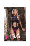 Fantasy Vibes Stardust Halter Top & Suspender Bottoms Bra Set-Rebel Romance