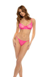 Mapale Aurelia Vibrant Colors Mesh Underwire Bra Set Hot Pink