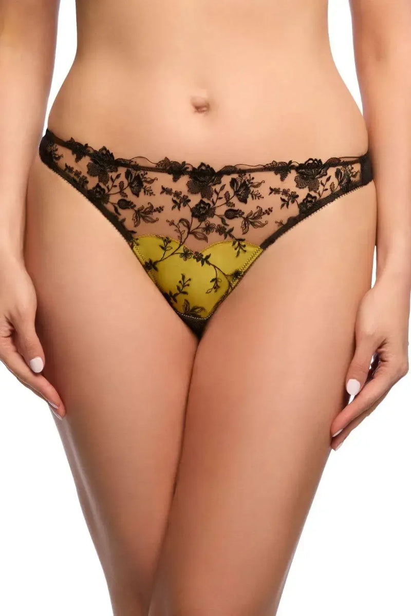 Dita Von Teese Victresse G-String Panty Chartreuse