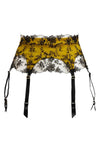 Dita Von Teese Victresse Satin Suspender Belt Chartreuse