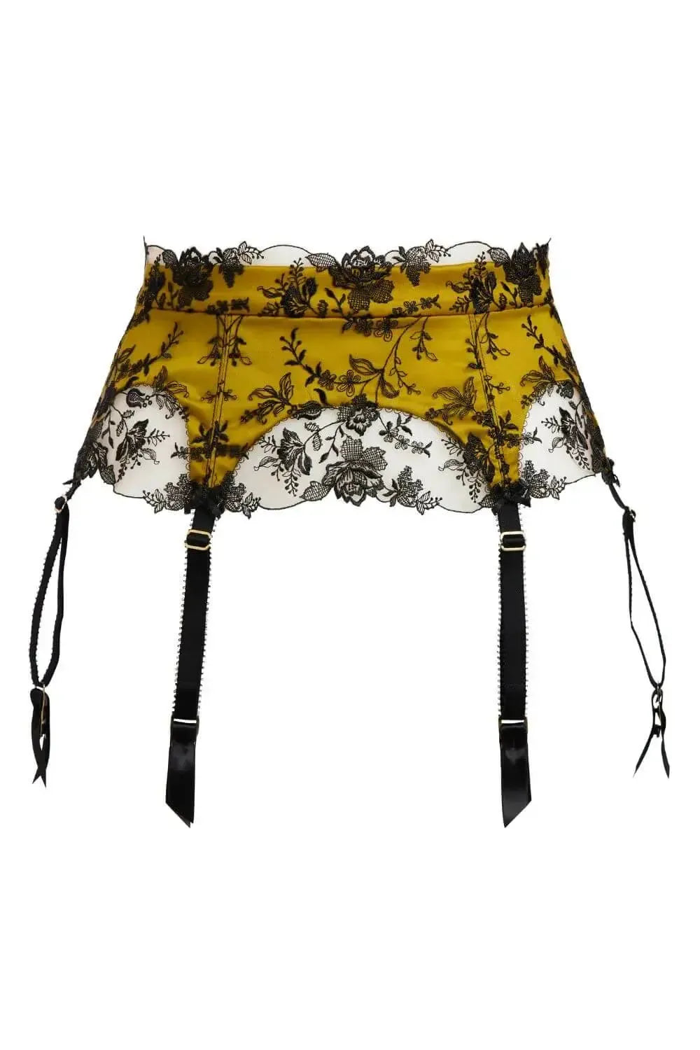 Dita Von Teese Victresse Satin Suspender Belt Chartreuse