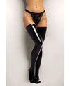 Oh la la Cheri Vinyl Thigh Highs Black