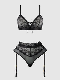 House of Desire Vivienne Timeless Lace & Micro Bralette & Thong Set
